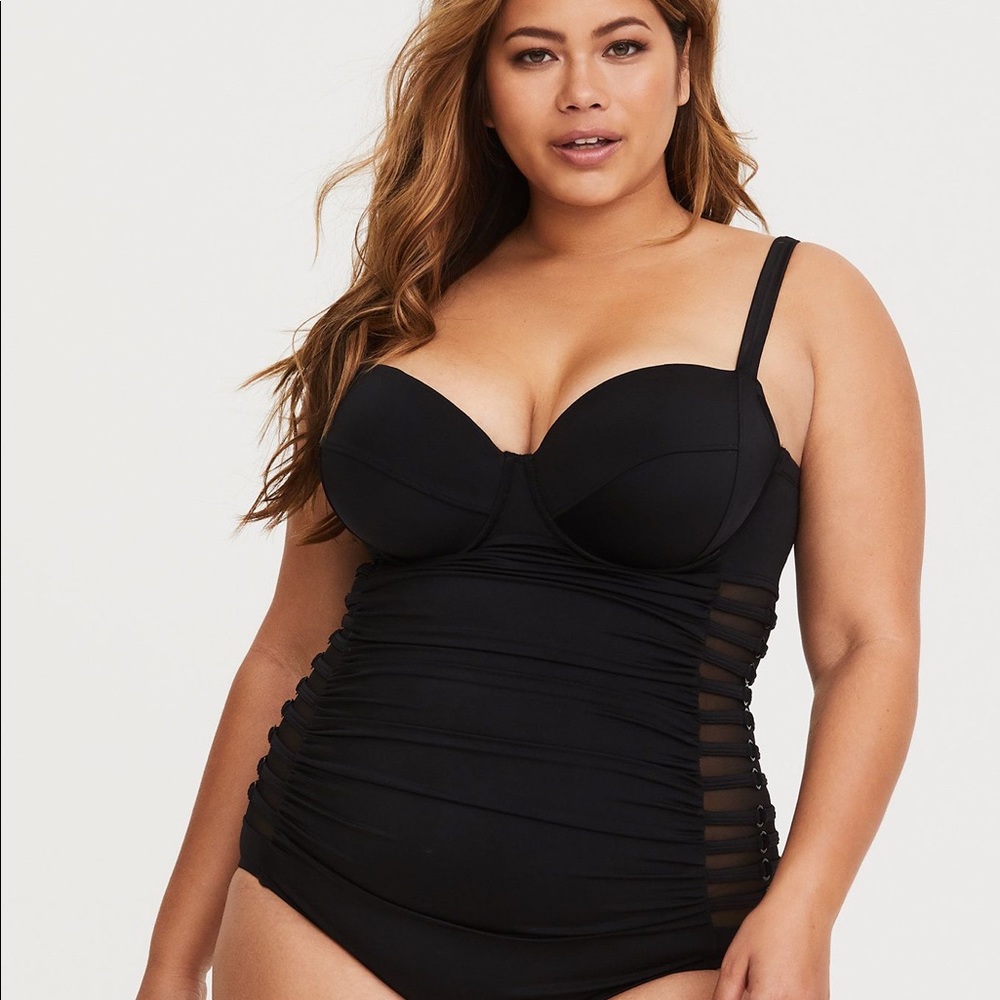Black push up Demi one swimsuit